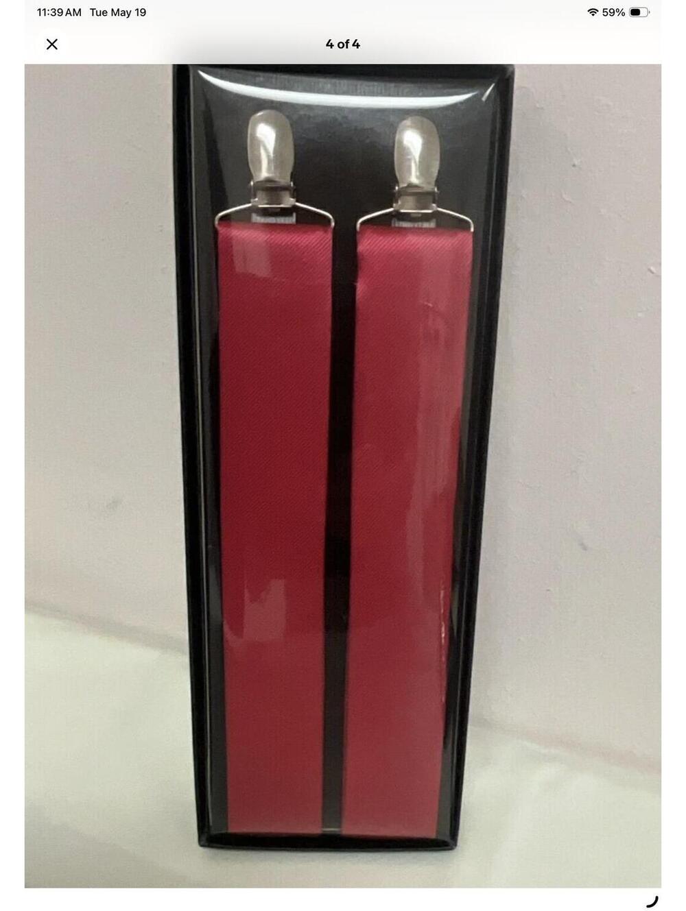 Men’s Formal Suspenders Hot Pink Prom Wedding NWT